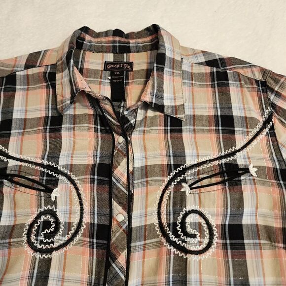 Cowgirl Up Womens Western Snap Front Shirt Size XXL - Picture 8 of 10